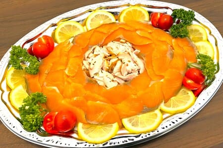 スモークサーモンのカルパッチョ